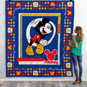 Mickey Mouse Blue Quilt  Quilt